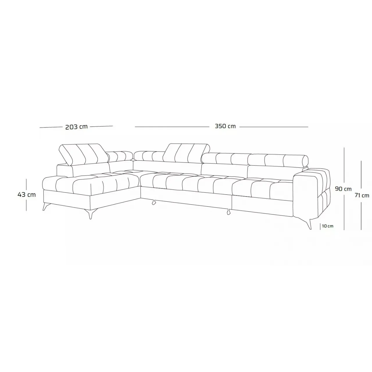 Corner Sofa Bed Pudding Maxi - Image 4