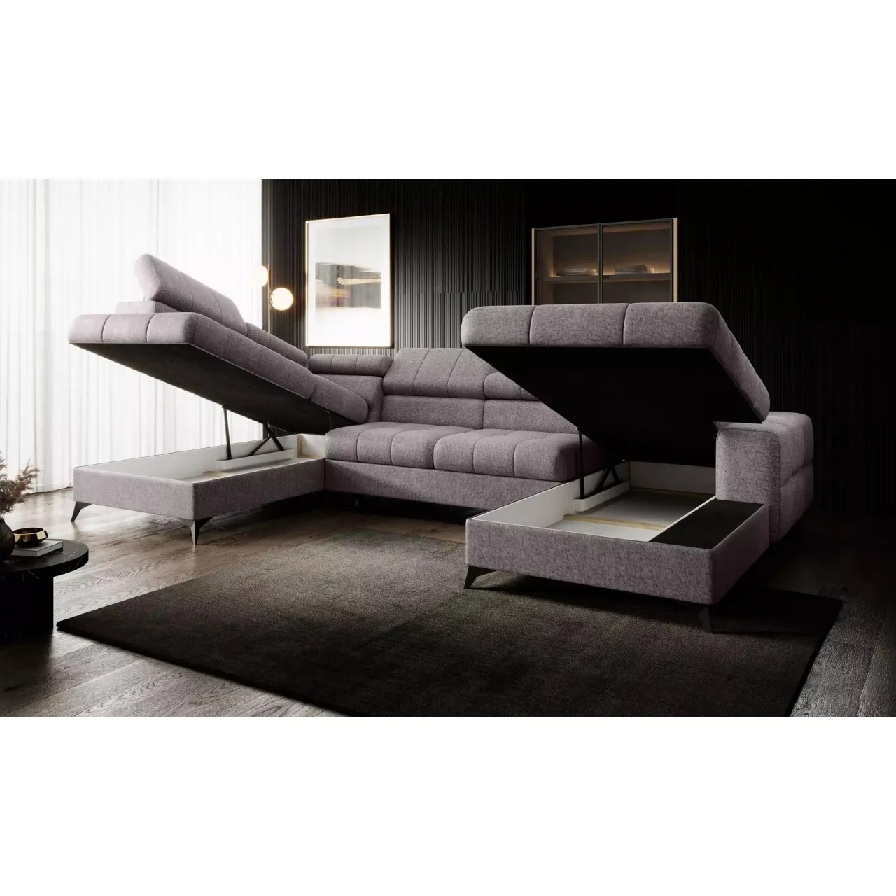 Corner Sofa Bed Pudding U - Image 4